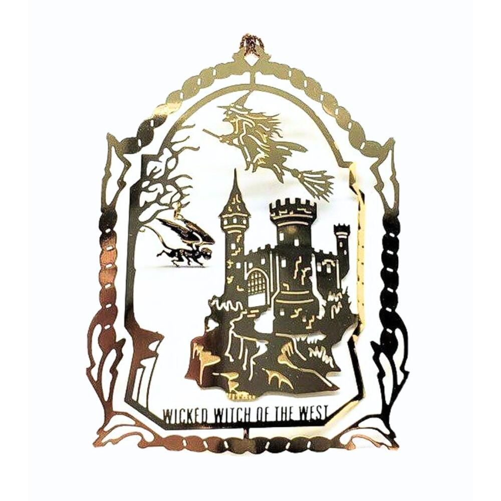 Wizard of Oz Wicked Witch of the West Ornament Brass Flying Monkeys Evil Castle